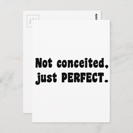 うぬぼれていないだけで完璧 ポストカード (正面/裏面)