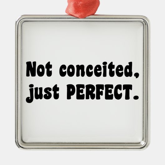うぬぼれていないだけで完璧 メタルオーナメント (正面)