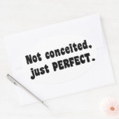 うぬぼれていないだけで完璧 楕円形シール (封筒)