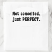 うぬぼれていないだけで完璧 楕円形シール (バッグ)