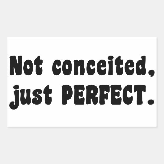 うぬぼれていないだけで完璧 長方形シール (正面)
