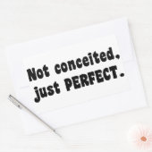 うぬぼれていないだけで完璧 長方形シール (封筒)