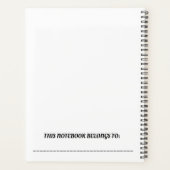 うねりスパイラルノートのスプラッシュで大胆さ プランナー手帳 (裏面)