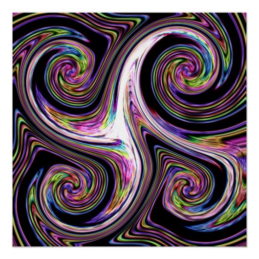 うねり稲妻ズームポスター ポスター (正面)