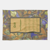 うねることは2015のカレンダーの台所ふきんを残します キッチンタオル (横)