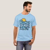うねる夏のタイポグラフィー トロピカル Tシャツ (正面フル)
