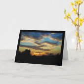 うねる夕暮れの空 カード (黄色い花)