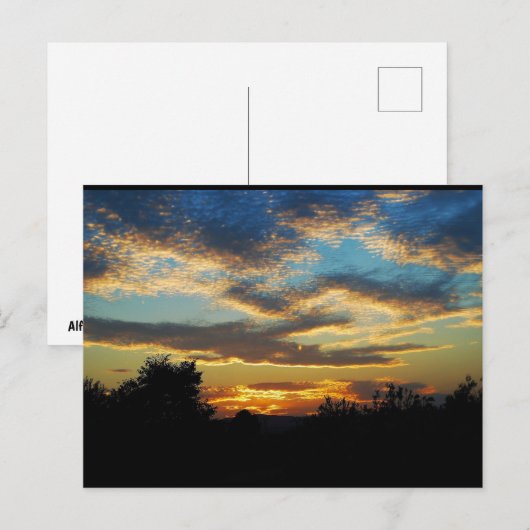 うねる夕暮れの空 ポストカード (正面/裏面)
