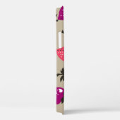 うぶな人イチゴ：ベージュ背景シームレス。 Case-Mate iPhoneケース (裏面 / 右)