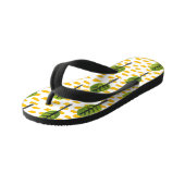 うぶな人グリーンブラックツリーパターン キッズビーチサンダル (アングル)