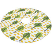 うぶな人グリーンブラックツリーパターン ブラッシュドポリエステルツリースカート (アングル)