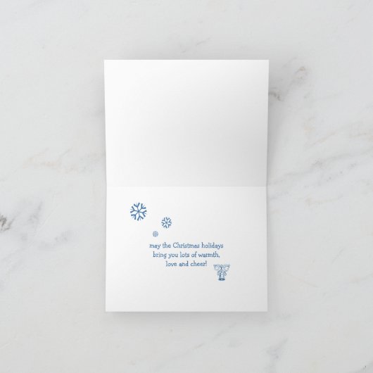 うぶな人チルドレンズ雪だるまスノーコールドブルースノーフレーク シーズンカード (内部)