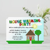 うぶな人魅力的アートハウスウォーミングパーティの招待状 招待状 (スタンド正面)