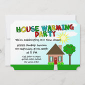 うぶな人魅力的アートハウスウォーミングパーティの招待状 招待状 (正面)