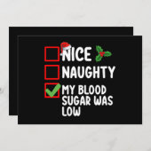 うまい まずい 私の血糖値は低かった 糖尿病 クリス 招待状 (正面/裏面)