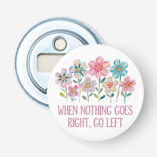 うまくいかない時は左に曲がれ 栓抜き (正面)
