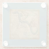 うみどり座の古代星図 ガラスコースター (裏面)