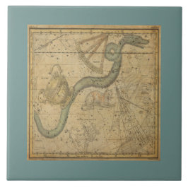 うみどり座の古代星図 タイル