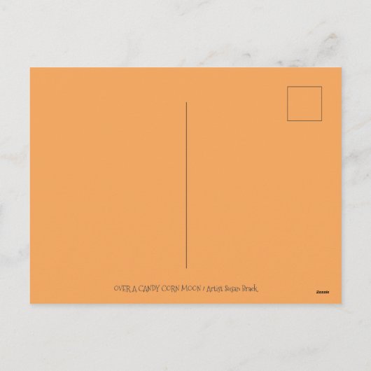 うめき声で月の男の上を牛カラフルが シーズンポストカード (裏面)