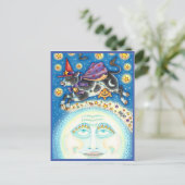 うめき声で月の男の上を牛カラフルが シーズンポストカード (スタンド正面)