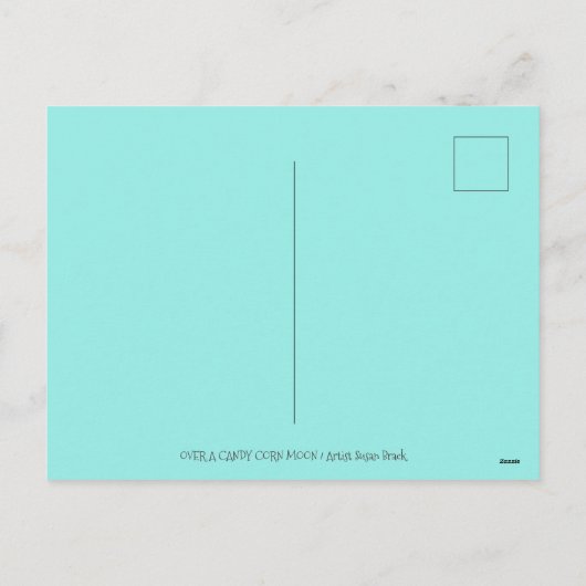 うめき声で月の男の上を牛カラフルが シーズンポストカード (裏面)