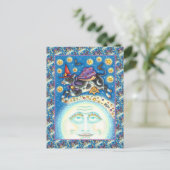 うめき声で月の男の上を牛カラフルが シーズンポストカード (スタンド正面)