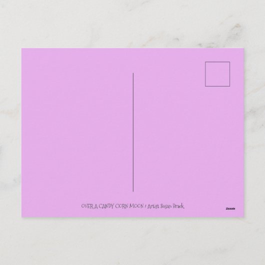 うめき声で月の男の上を牛カラフルが シーズンポストカード (裏面)