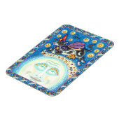 うめき声で月の男の上を牛カラフルが マグネット (左側)