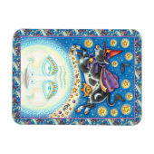 うめき声で月の男の上を牛カラフルが マグネット (横)