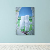 うめき声の仏像 キャンバスプリント (インサイチュ (ウッドフロア))