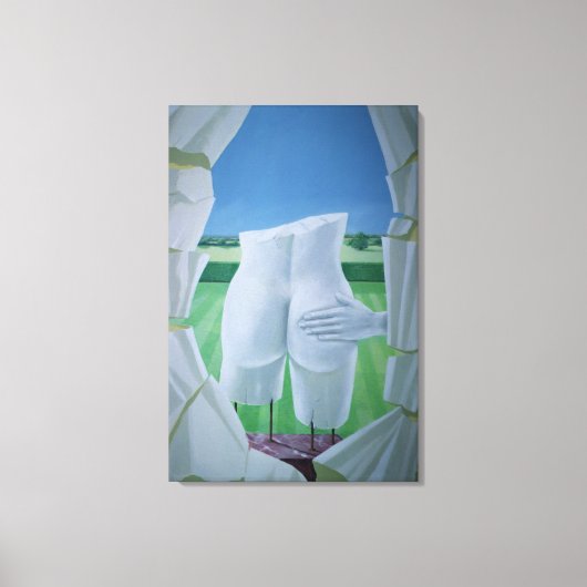 うめき声の仏像 キャンバスプリント (正面)