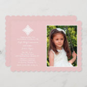 うやうやしい十字の宗教写真の招待状 招待状 (正面/裏面)