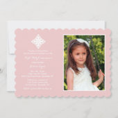 うやうやしい十字の宗教写真の招待状 招待状 (正面)