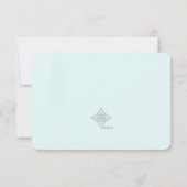 うやうやしい十字の宗教写真は青い感謝していしています サンキューカード (裏面)