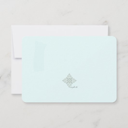 うやうやしい十字の宗教写真は青い感謝していしています サンキューカード (裏面)