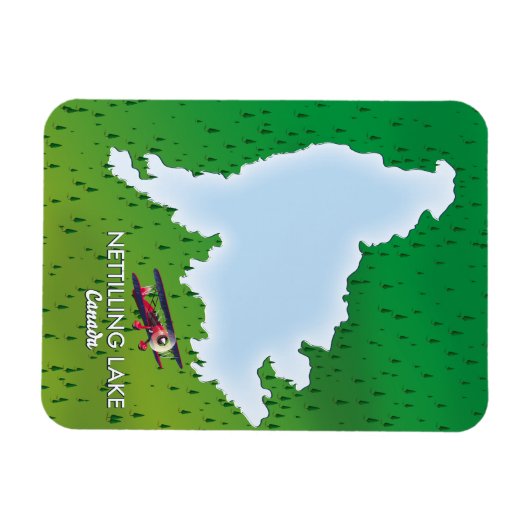 うらなり湖北ミシガン湖の地図マグネット マグネット (横)