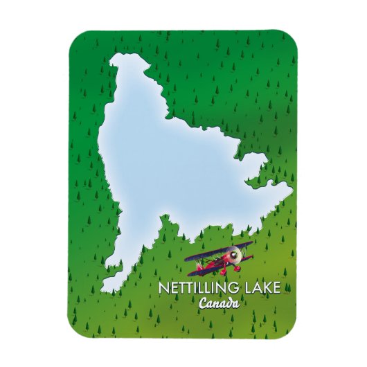 うらなり湖北ミシガン湖の地図マグネット マグネット (縦)