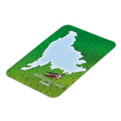 うらなり湖北ミシガン湖の地図マグネット マグネット (左側)