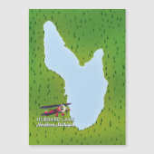 うらなり湖北ミシガン湖の地図 (正面)