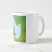 うらなり湖北ミシガン湖の地図 ジャンボコーヒーマグカップ (正面右)