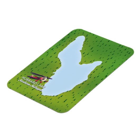 うらなり湖北ミシガン湖の地図 マグネット (左側)