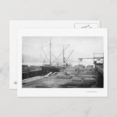 うらなり軍艦の木材の積み込み ポストカード (正面/裏面)