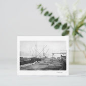 うらなり軍艦の木材の積み込み ポストカード (スタンド正面)