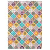 うららかな日の光のターコイズの曼荼羅のタイルパターン クリップボード (裏面)