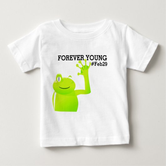 うるう年のうるう日のベビーのワイシャツ ベビーTシャツ (正面)