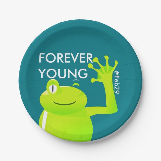 うるう年のうるう日のベビーの紙皿 ペーパープレート (正面)