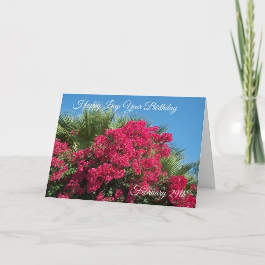 うるう年のバースデー・カード カード (正面)