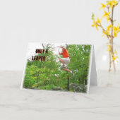 うるう年のバースデー・カード--Leaperだけ カード (黄色い花)