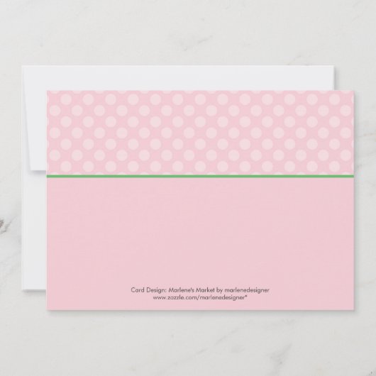 うるう年の女の子の写真の誕生発表招待状 案内状 (裏面)