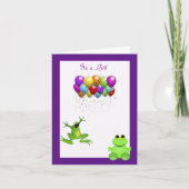 うるう年の誕生の発表 招待状 (正面)